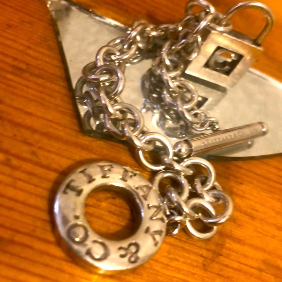 Tiffany & Co Sterling Silver Chain Bracelet. Very Clean, Very Real, for name “C” - Picture 2 of 9